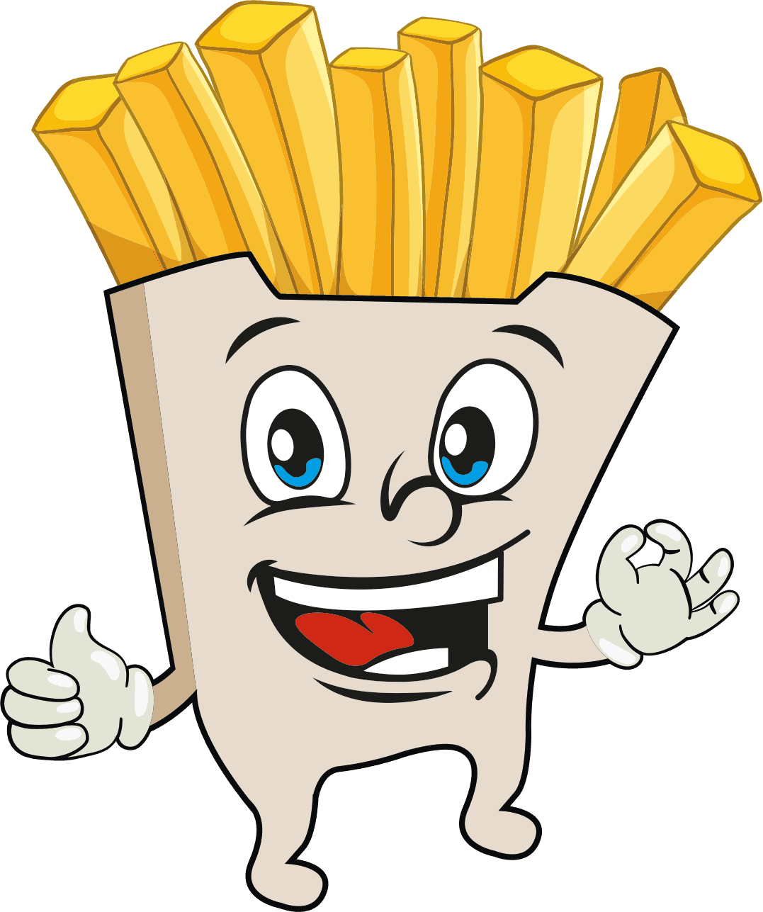 De vrolijke patatzak-mascotte van Het Lutke